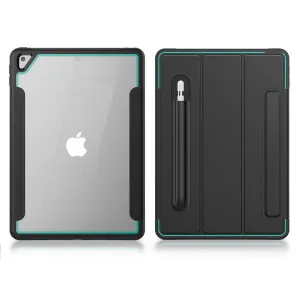 iPad 10.2 (2019) elegant tri-fold case - Black / Baby Blue