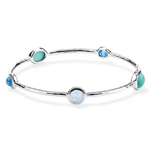 Ippolita 5-Stone Rock Candy Waterfall Bangle Bracelet in Sterling Silver