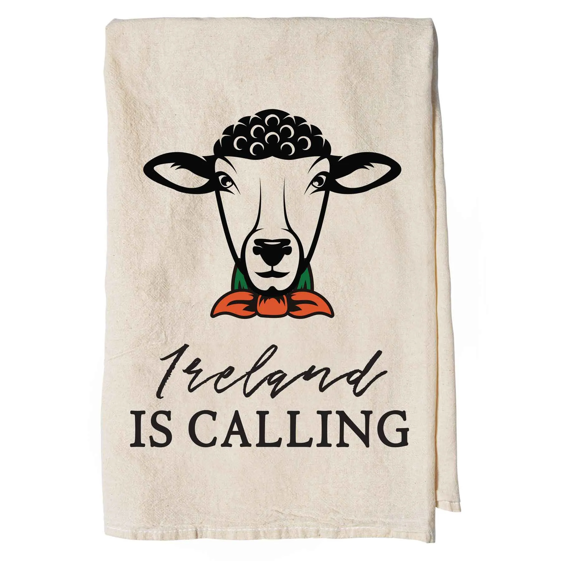 Ireland is Calling Sheep Tea Towel