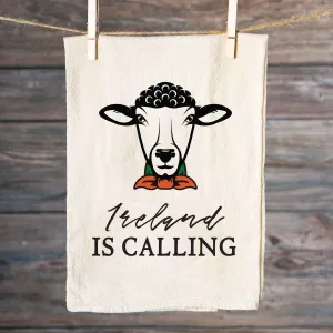 Ireland is Calling Sheep Tea Towel