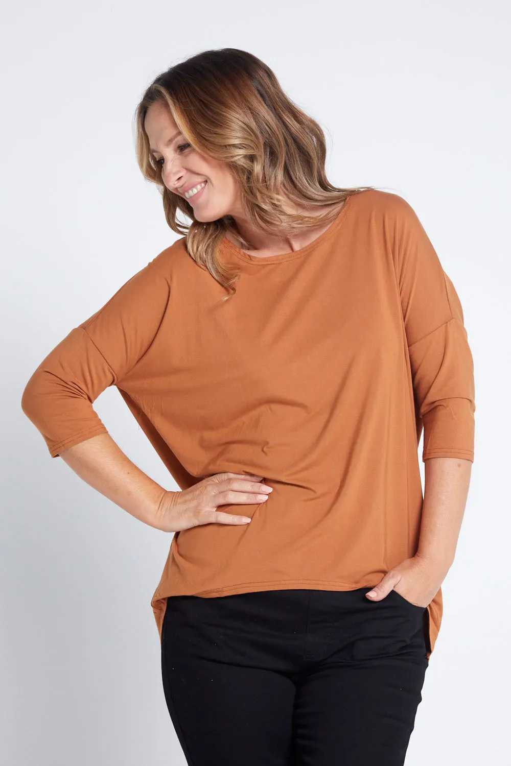 Irena Bamboo Top - Rust