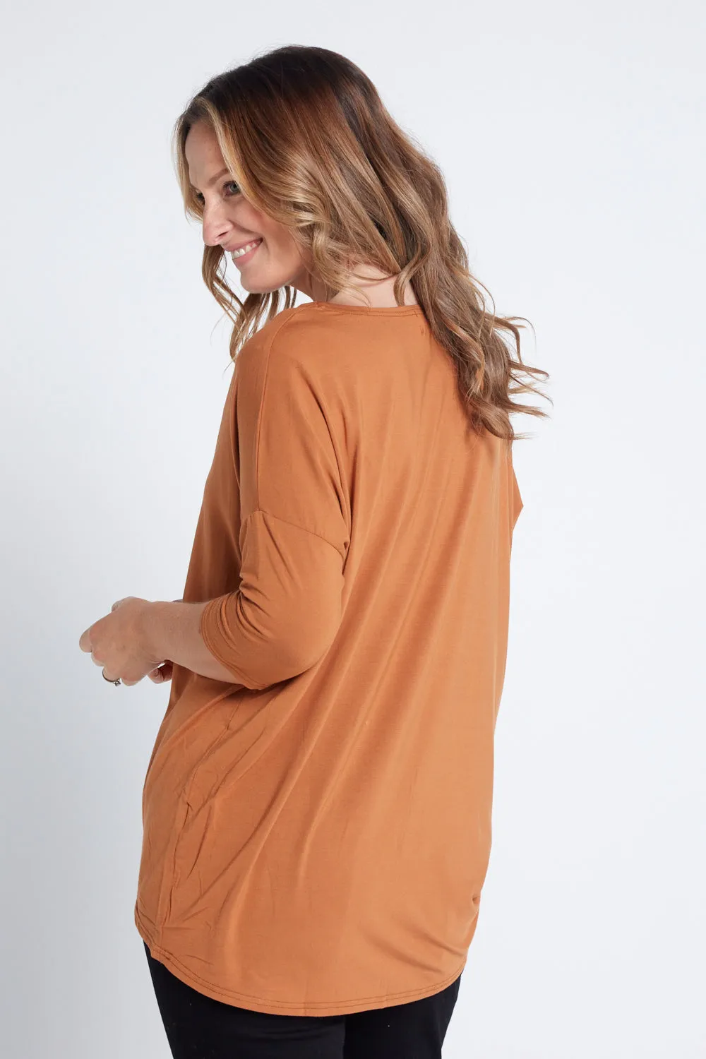 Irena Bamboo Top - Rust