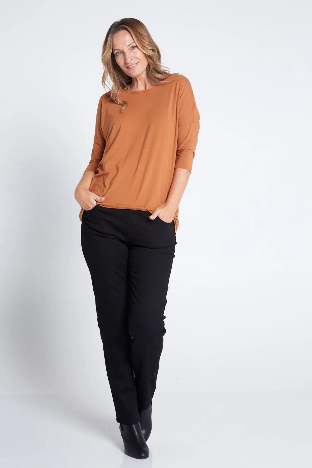 Irena Bamboo Top - Rust