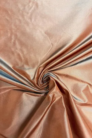 Iridescent Amberglow/Scuba Blue Taffeta Silk Fabric