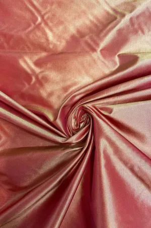 Iridescent Burnt Orange/Marigold Taffeta Silk Fabric