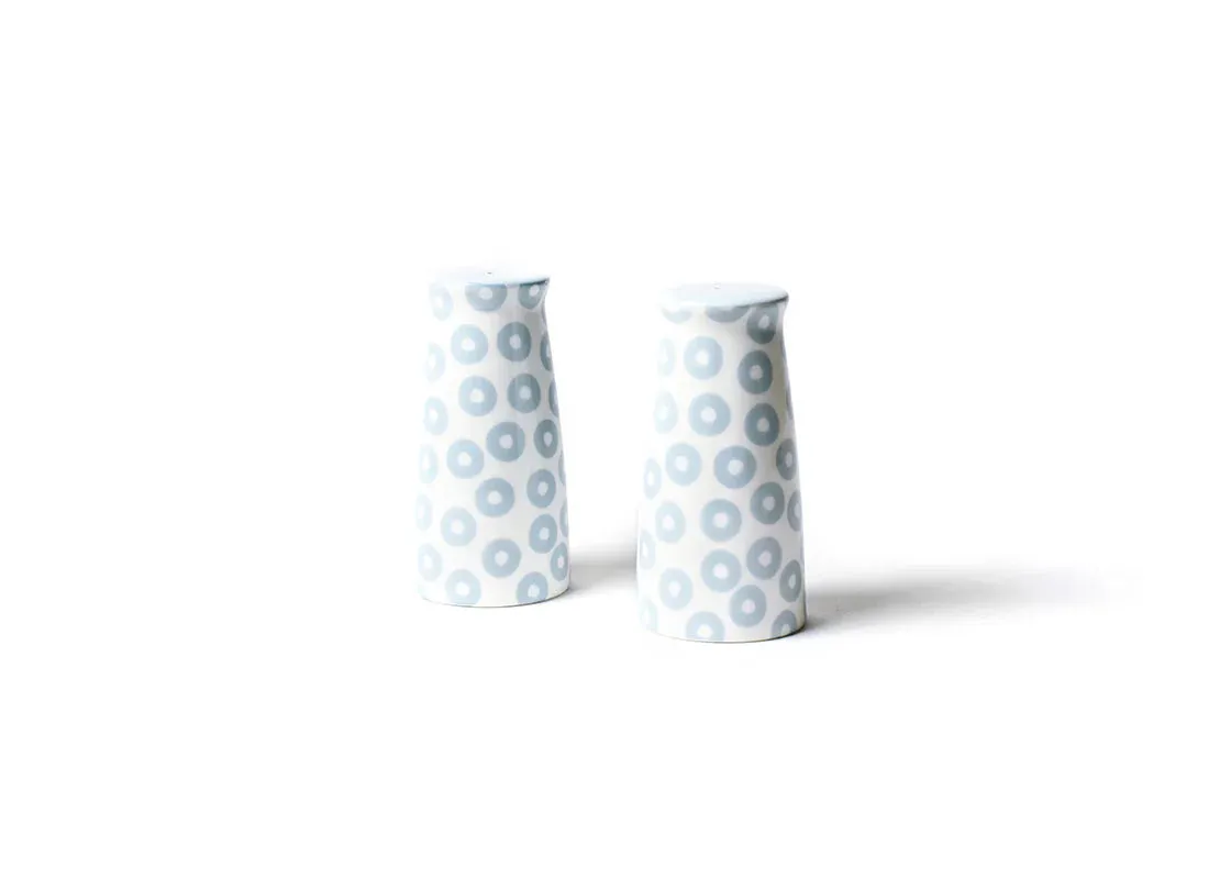 Iris Blue Pip Pedestal Salt & Pepper Shakers