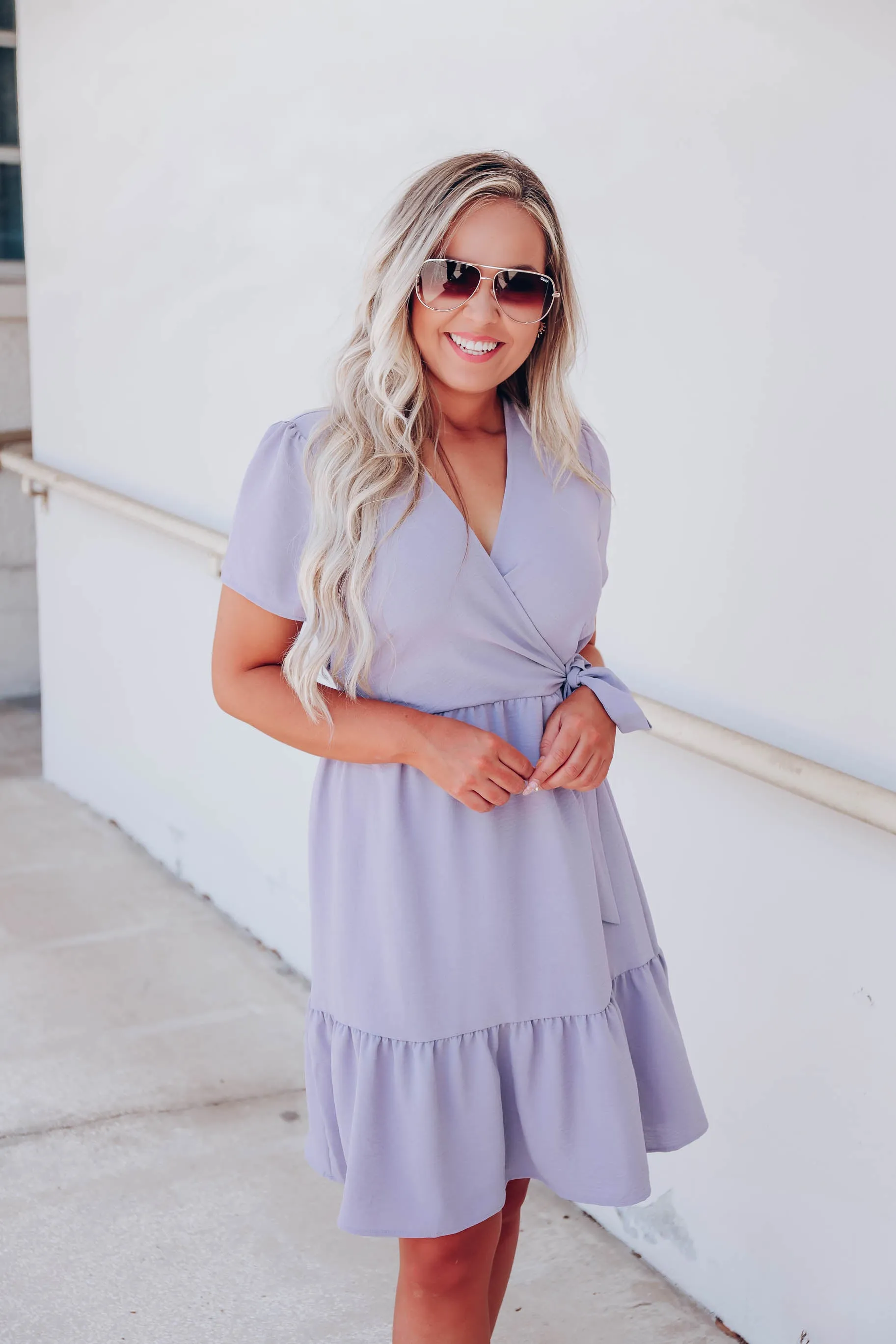 Iris Wrap Ruffle Dress