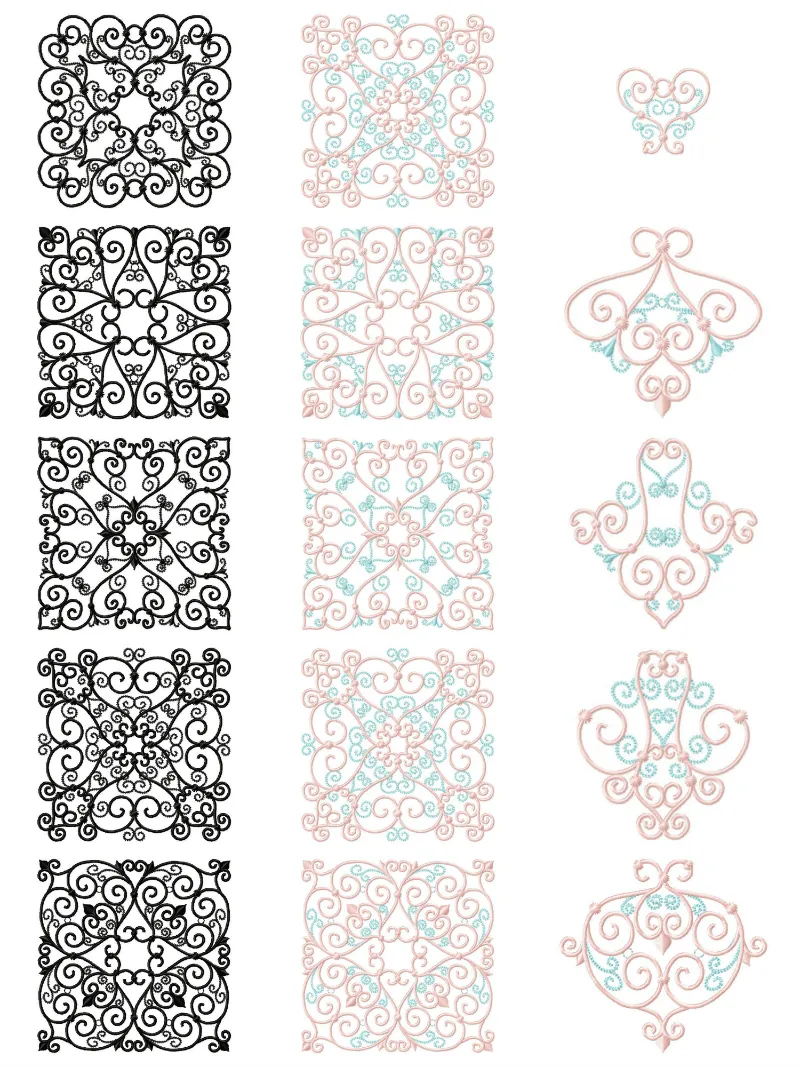 Iron & Lace 6x10--Set of 15 Designs