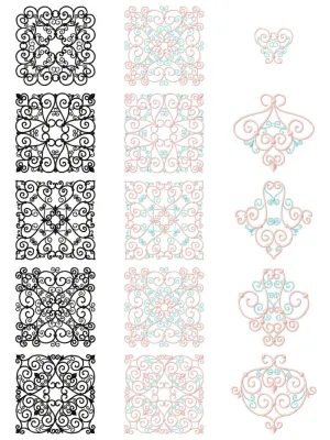 Iron & Lace 6x10--Set of 15 Designs