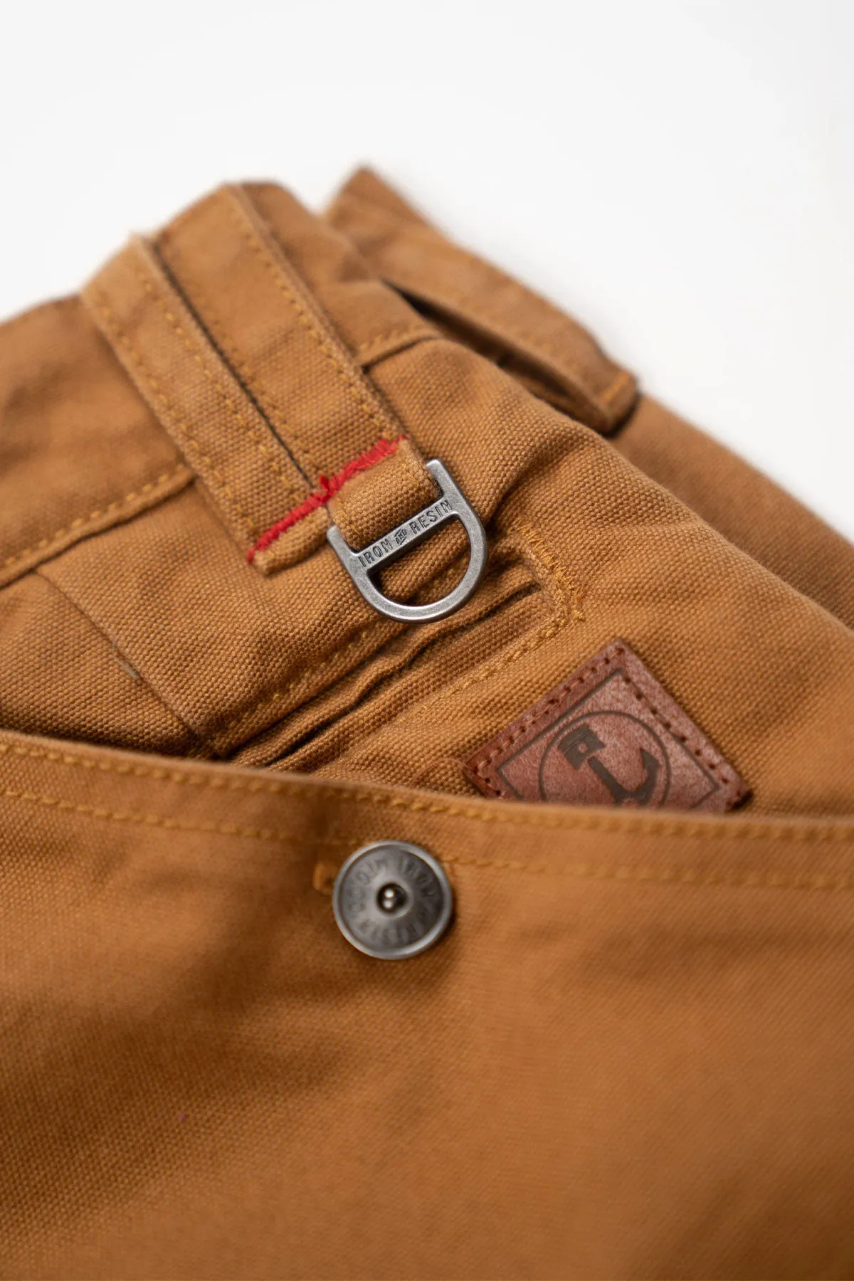 Iron And Resin - Nomad Utility Canvas Shorts in Cognac