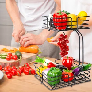 Iron Fruit Basket Kitchen Supplies Storage Convenient Disassembly