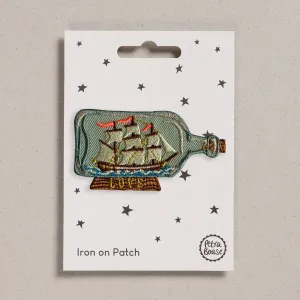 Iron on Patch - Ship In A Bottle