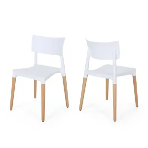 Isabel Modern Dining Chair with Beech Wood Legs (Set of 2)