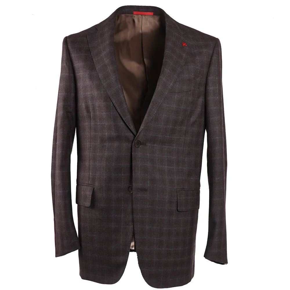 Isaia Check Patterned Wool Sport Coat