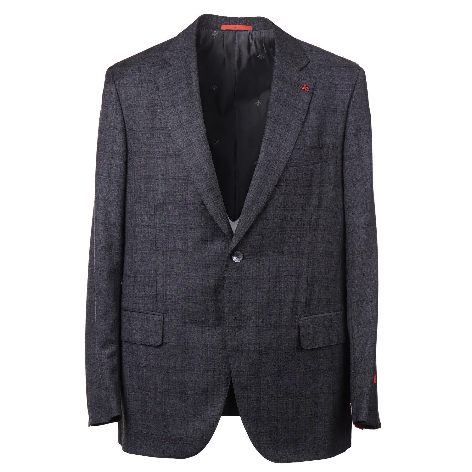 Isaia Extra-Slim Layered Check Wool Suit