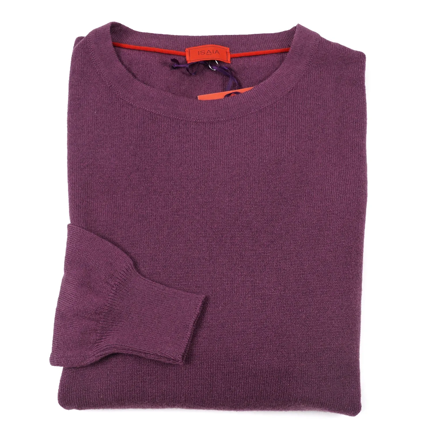 Isaia Slim-Fit Cashmere Sweater with Suede Elbow Patches