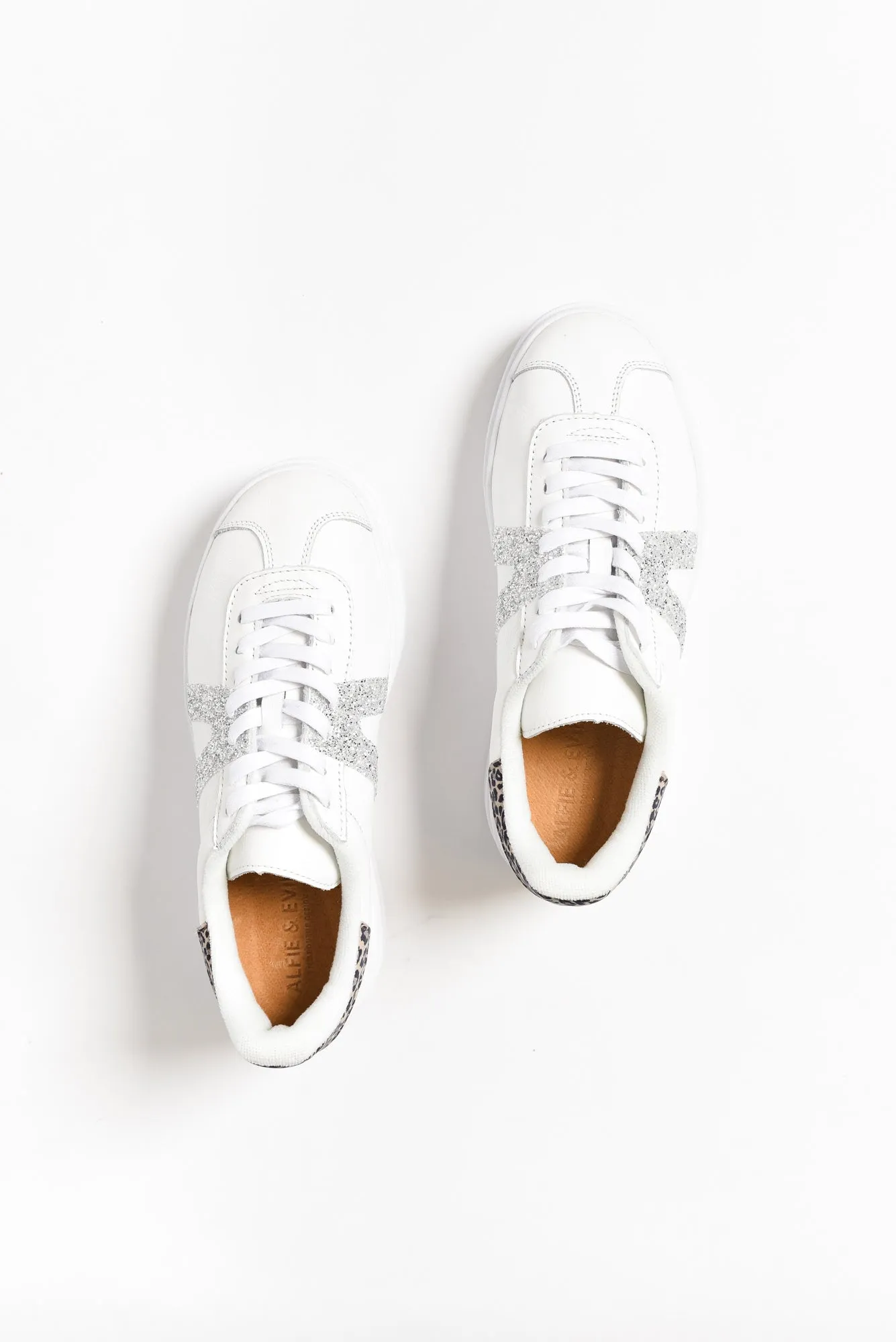 Island Silver Animal Leather Platform Sneaker