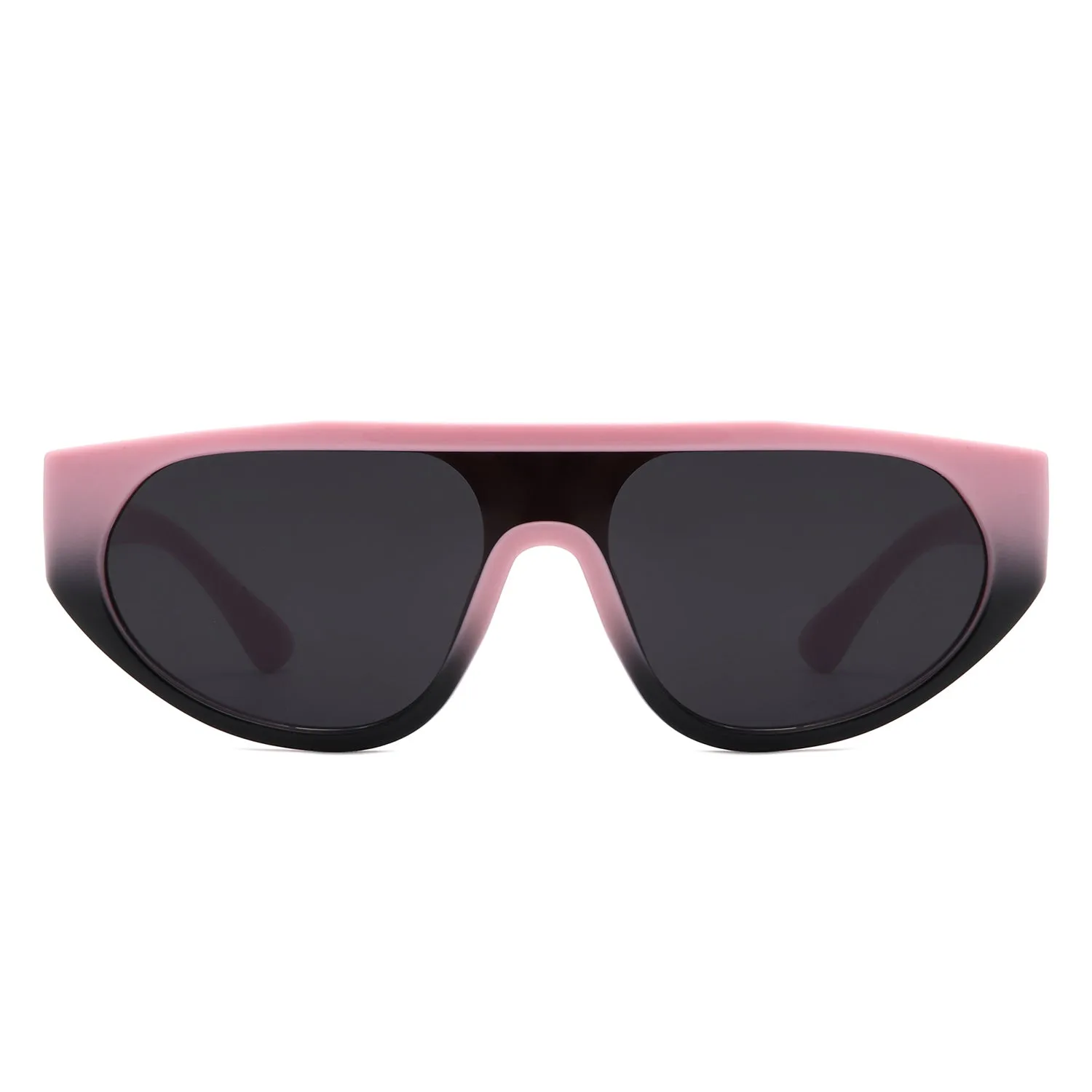 Isolde - Retro Round Flat Top Fashion Sunglasses