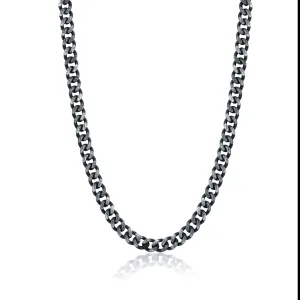 Italgem Men's 22" 8.6mm IP Steel Cuban Chain Necklace