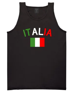 Italia With Flag Italy Futbol Mens Tank Top Shirt