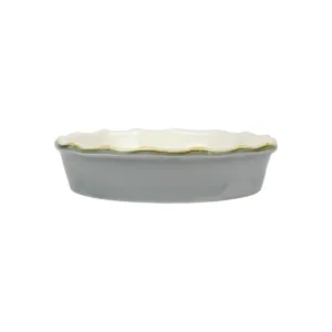 Italian Bakers Gray Pie Dish