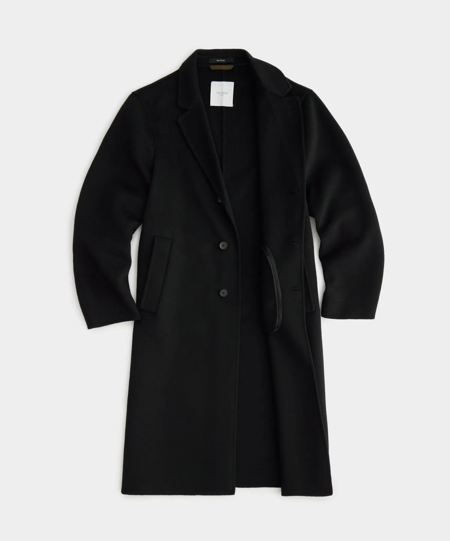 Italian Cashmere Topcoat in Black