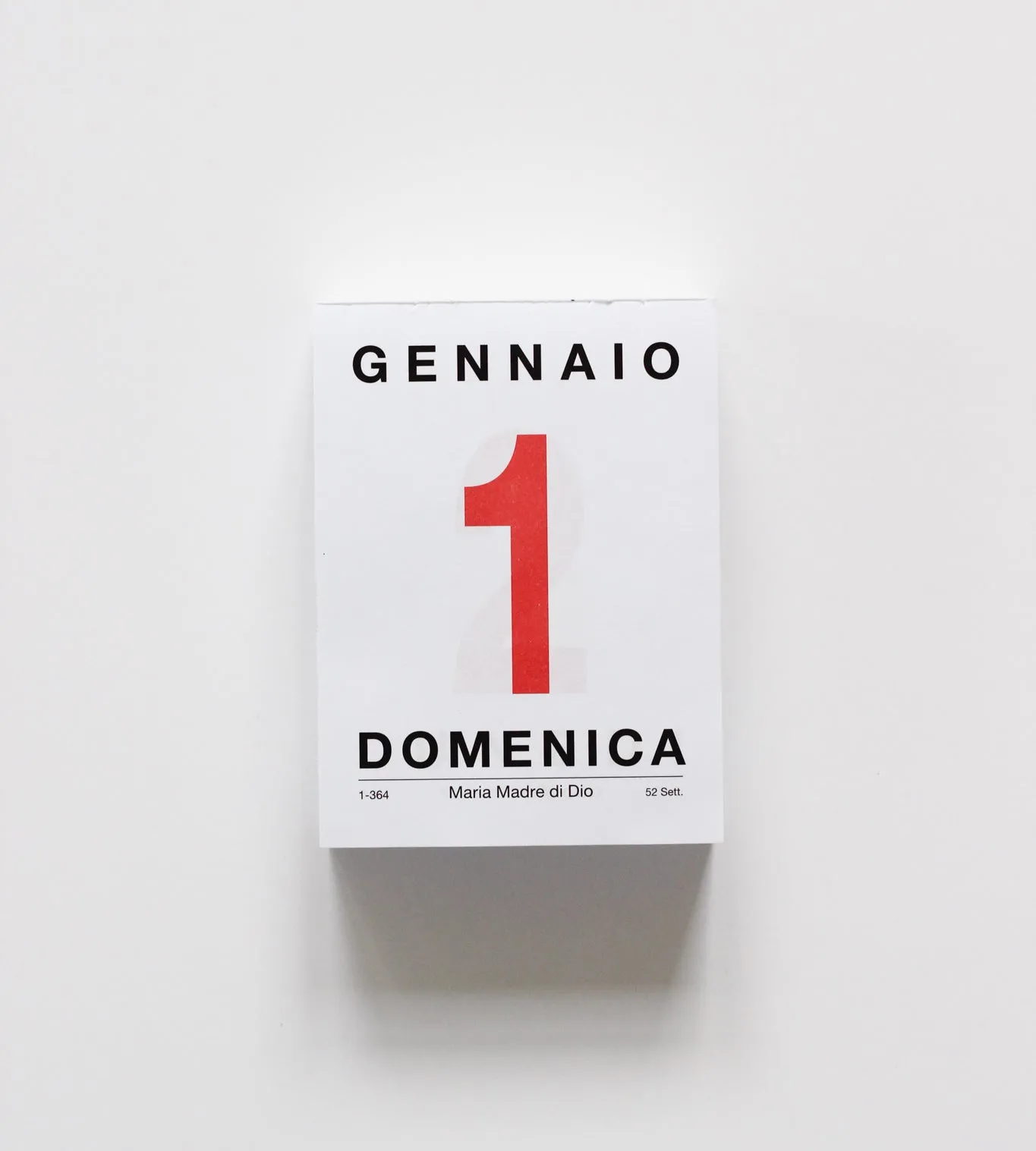 Italian desk calendar 2025