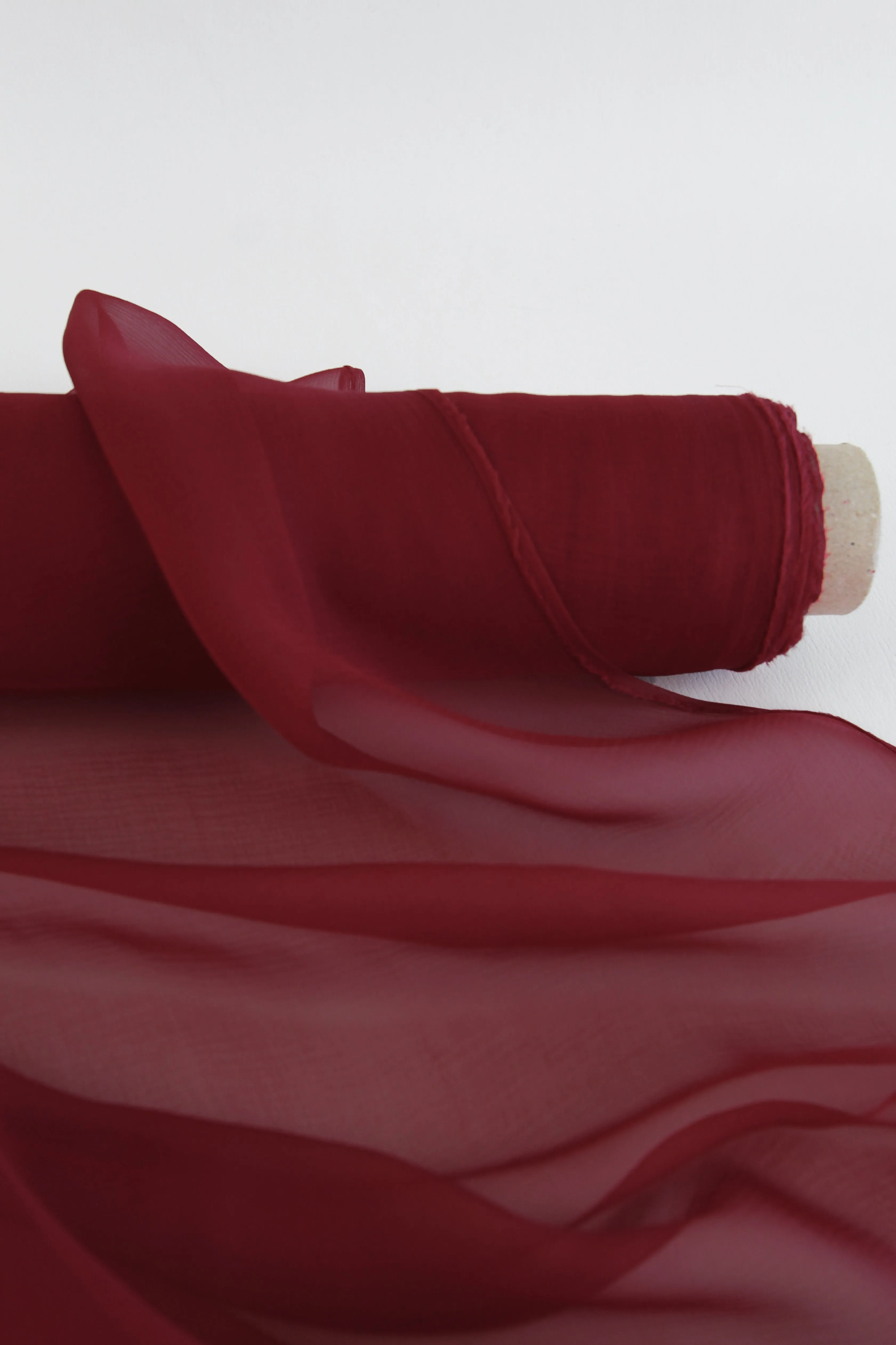 Italian Silk Georgette | Crimson