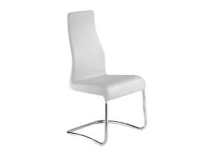 Italian White Leather Dining Chair