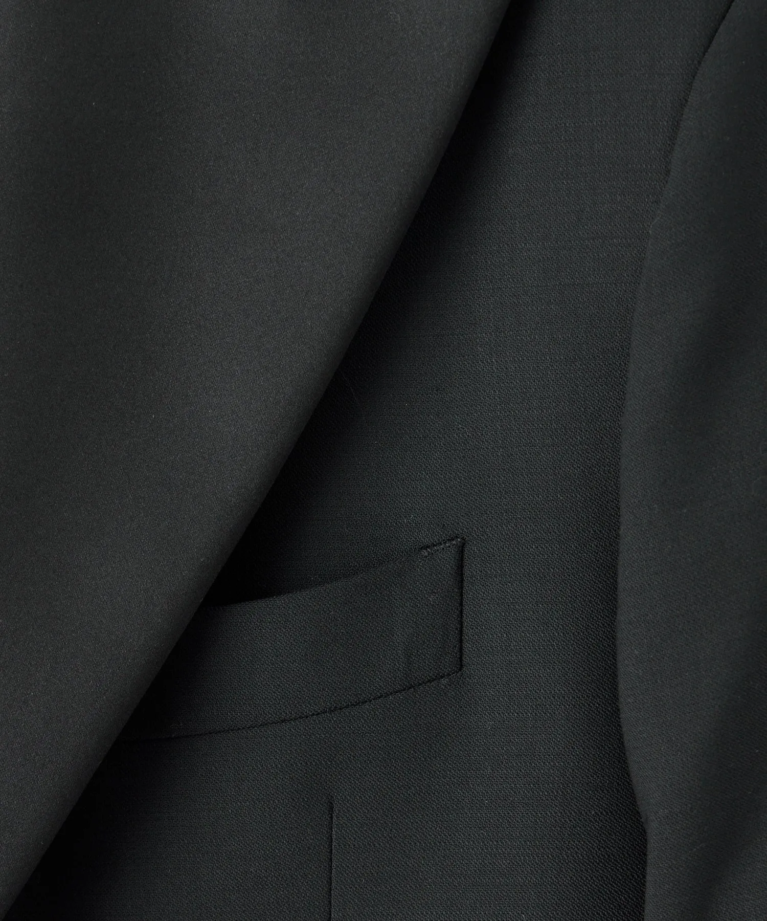 Italian Wool Double-Breasted Tuxedo in Black