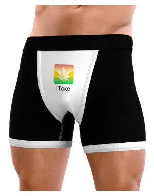 iToke Logo - Marijuana Leaf Mens Boxer Brief Underwear