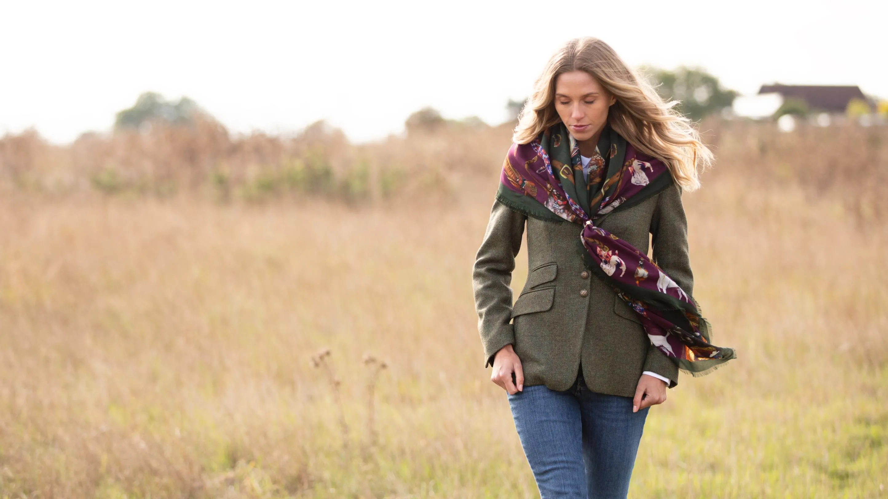 It’s A Dogs Life Hunter Green & Oxblood Red Wool Silk Shawl