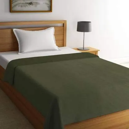 IVAZA New Winter Soft Warm Fleece Blanket Woollen Double Bed Bedsheets (Green)