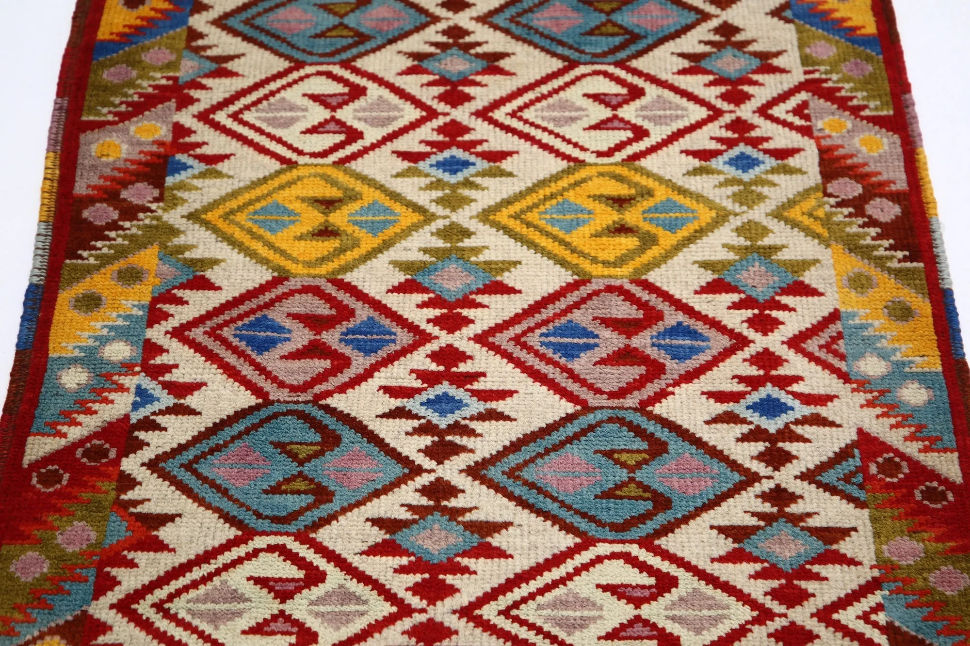 Ivory Baluch Revival Hand Knotted Rug