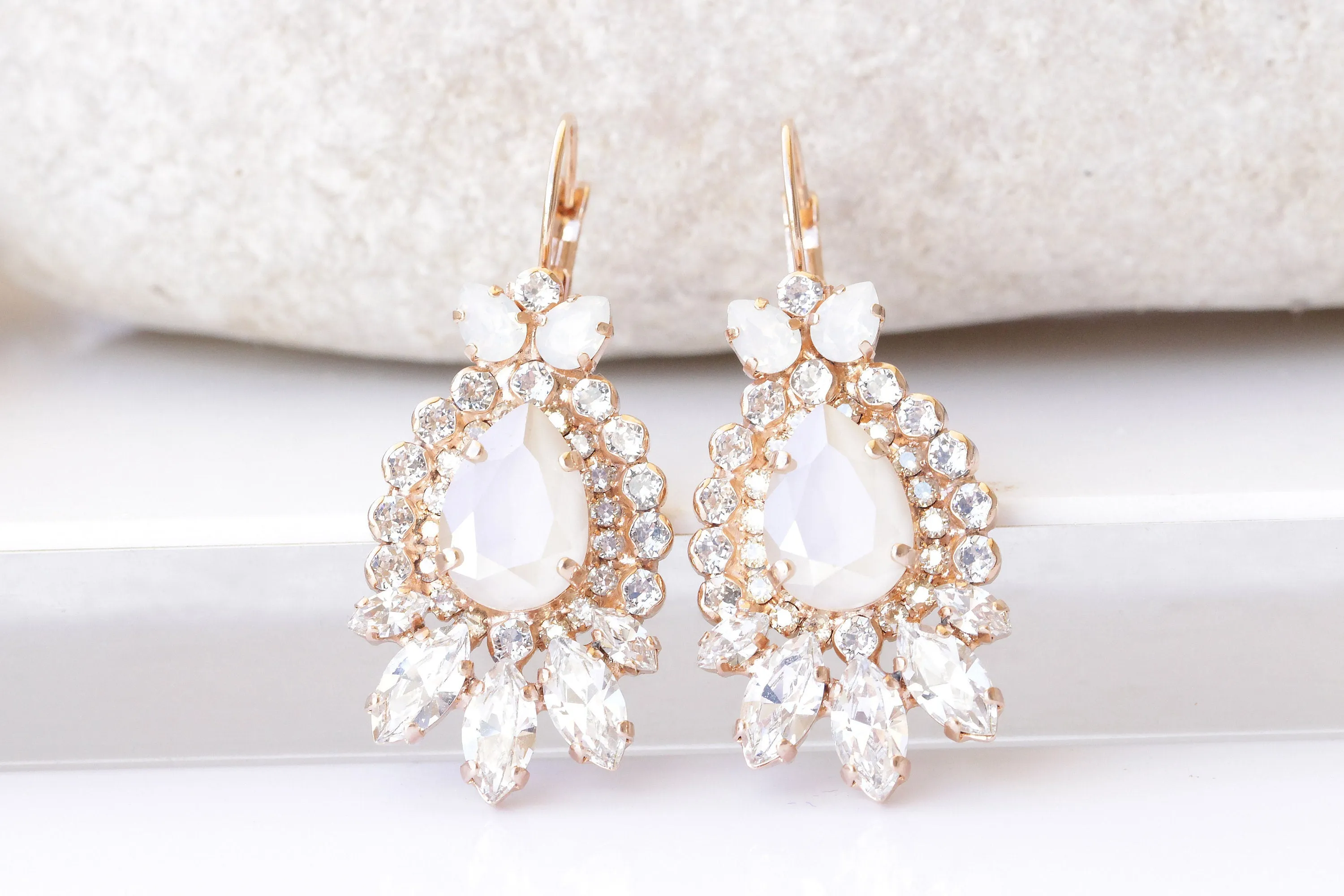 IVORY BRIDAL EARRINGS