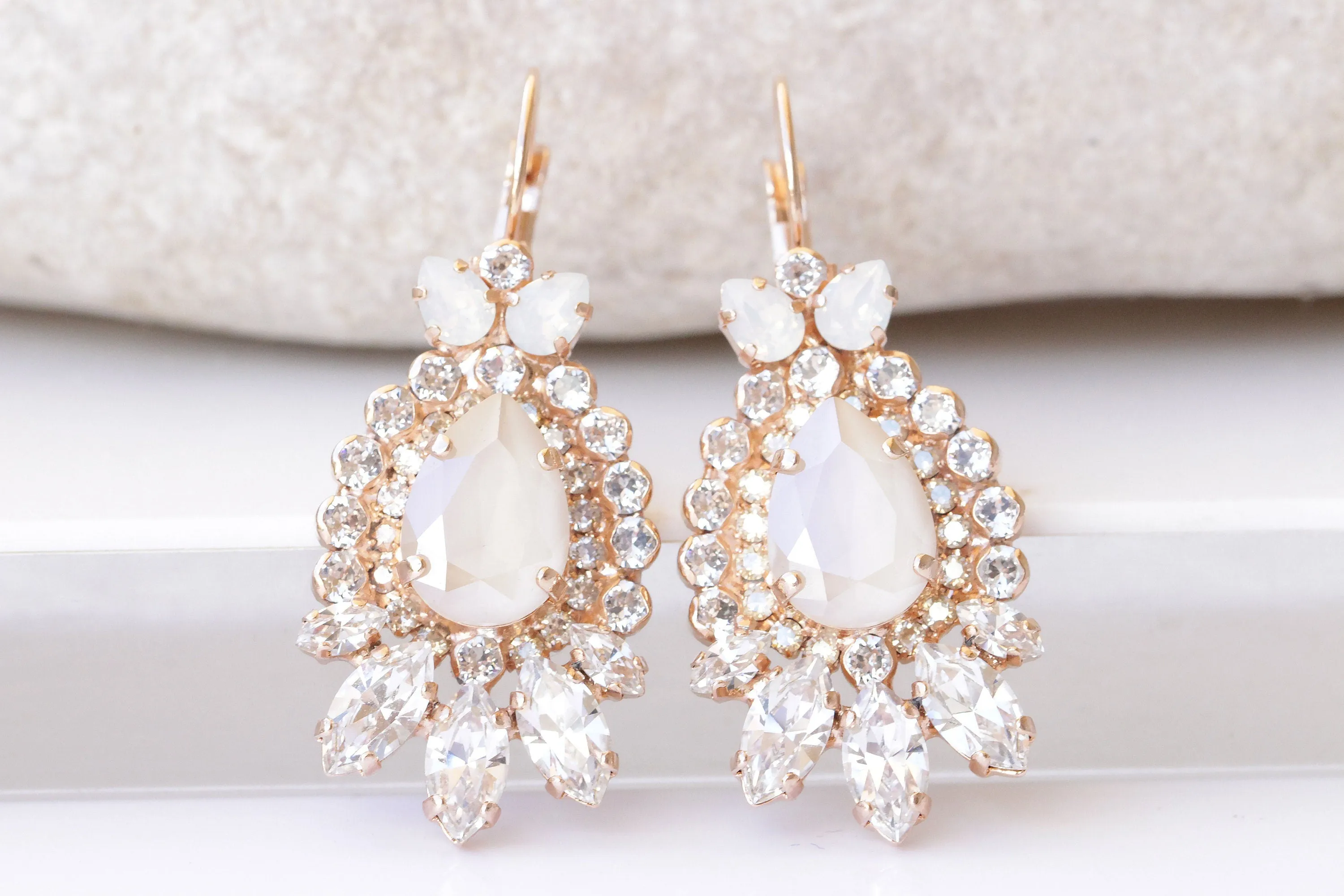 IVORY BRIDAL EARRINGS