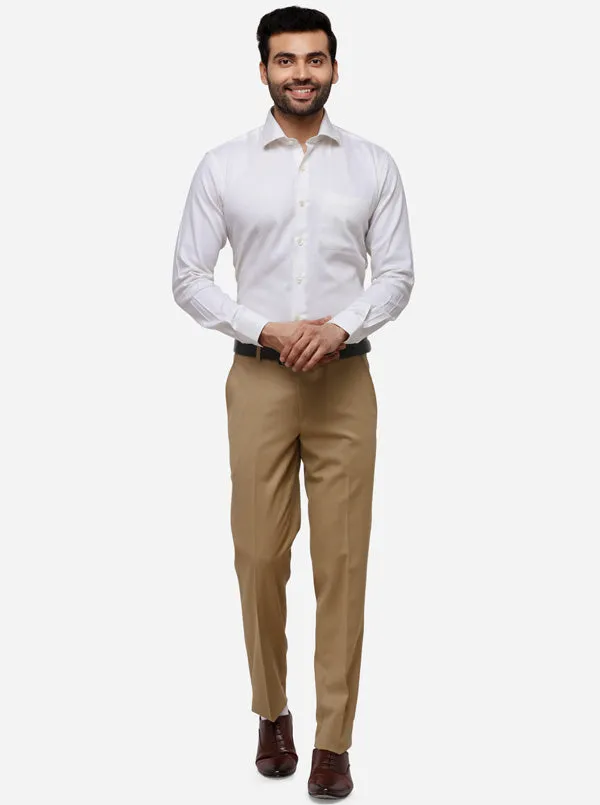 Ivory Dobby Slim Fit Formal Shirt | Metal