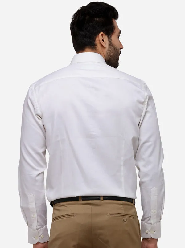 Ivory Dobby Slim Fit Formal Shirt | Metal