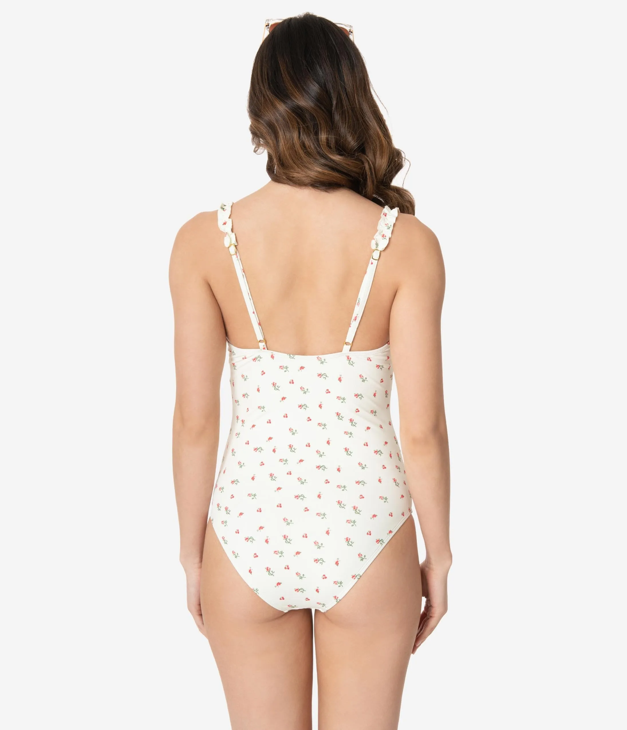 Ivory Floral One Piece Swimsuit