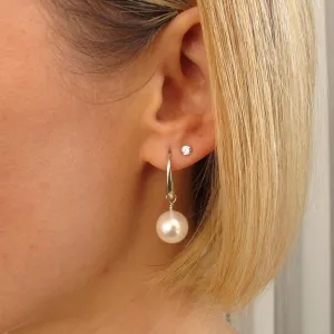 Ivory Freshwater White Pearl Earrings