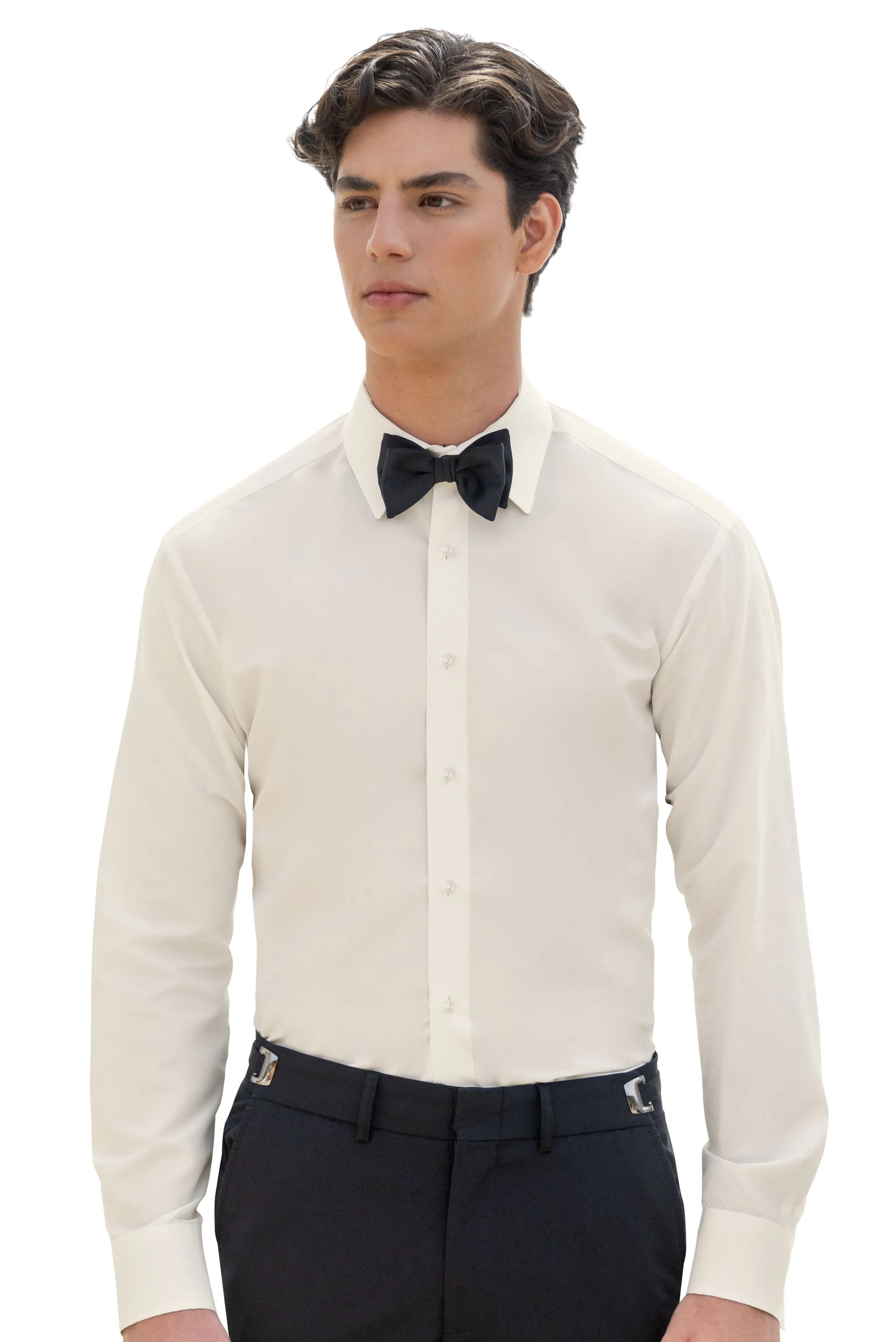 Ivory Slim Fit Microfiber Shirt