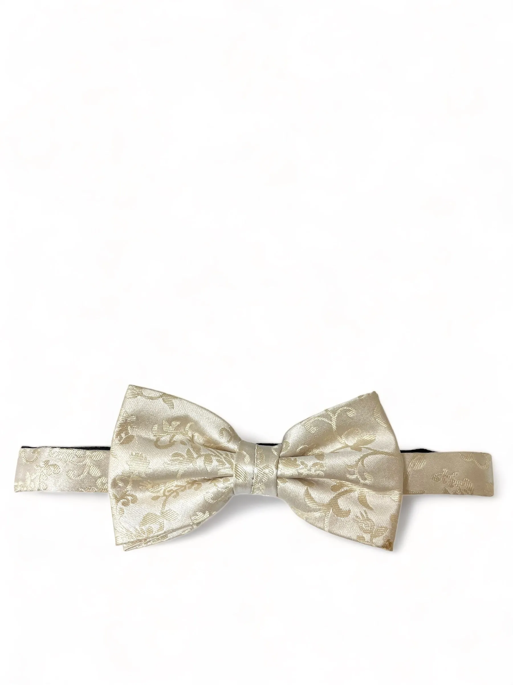 Ivory Vines Formal Silk Bow Tie by Paul Malone