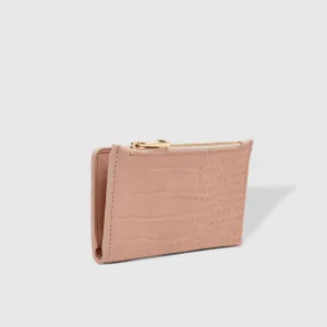 Ivy Croc Cardholder | Pale Pink