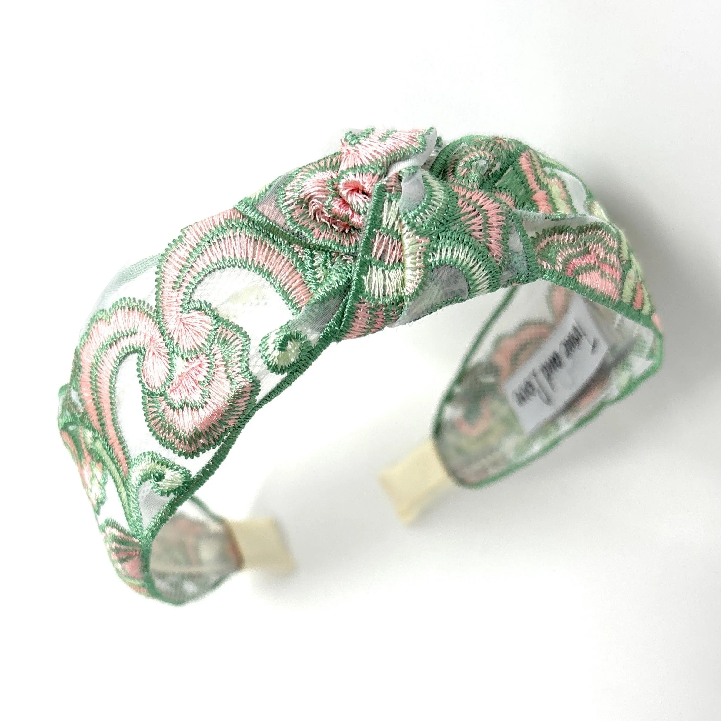 Ivy Embroidered Sheer Knot Headband