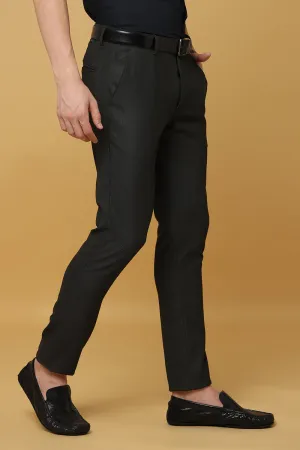 Ivyn Elegant Black Grey Formal Trousers