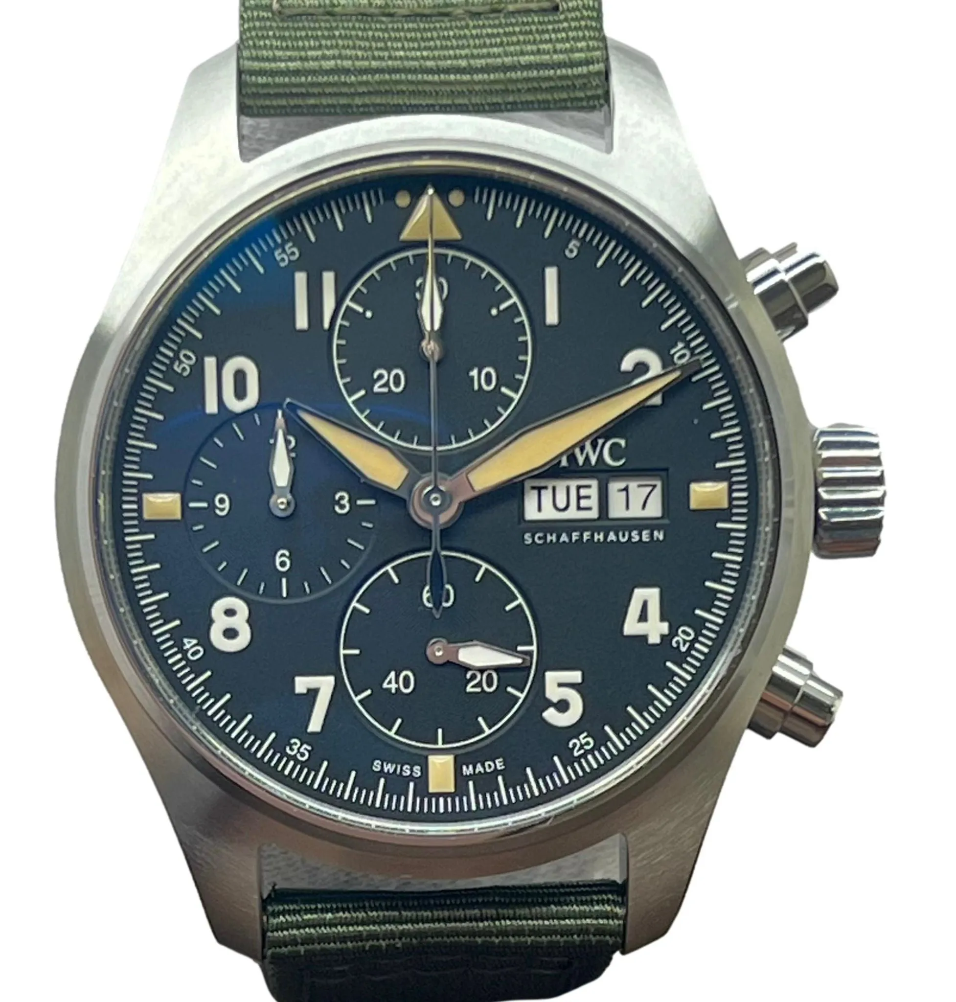 IWC Pilots Spitfire Chronograph 41mm IW387901 Black Dial Automatic Men's Watch