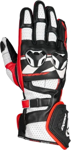 Ixon RS Alpha Motorcycle Gloves, Black, White and Red