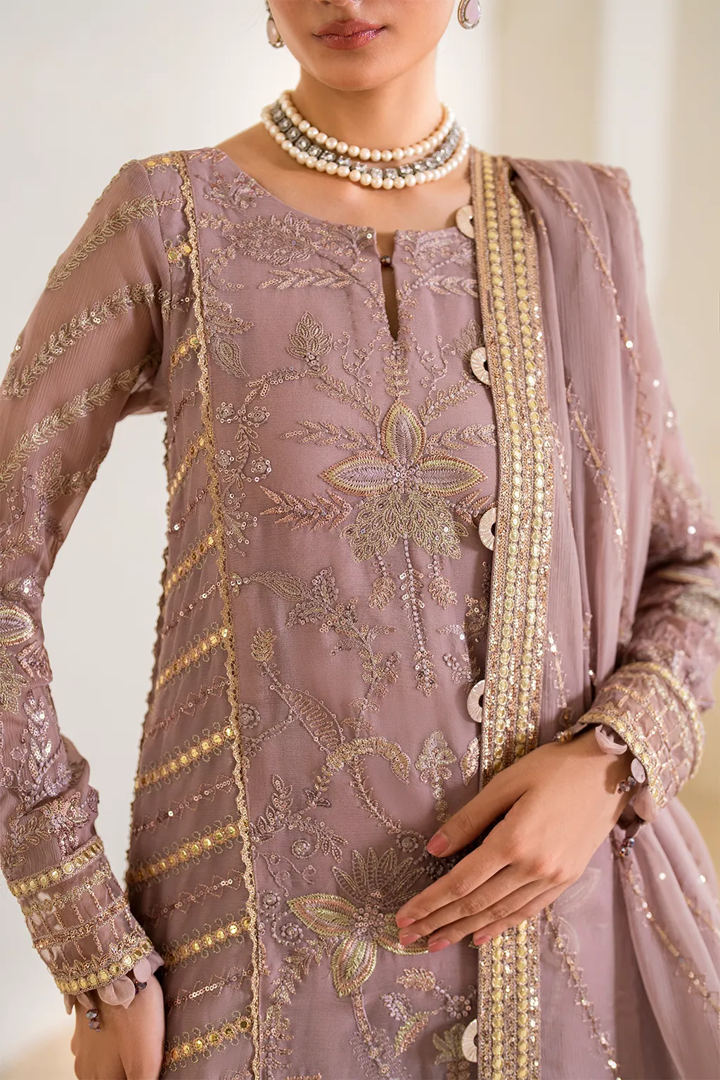 IZNiK Chinon Luxury Formals – CC-48 Embroidered Chiffon