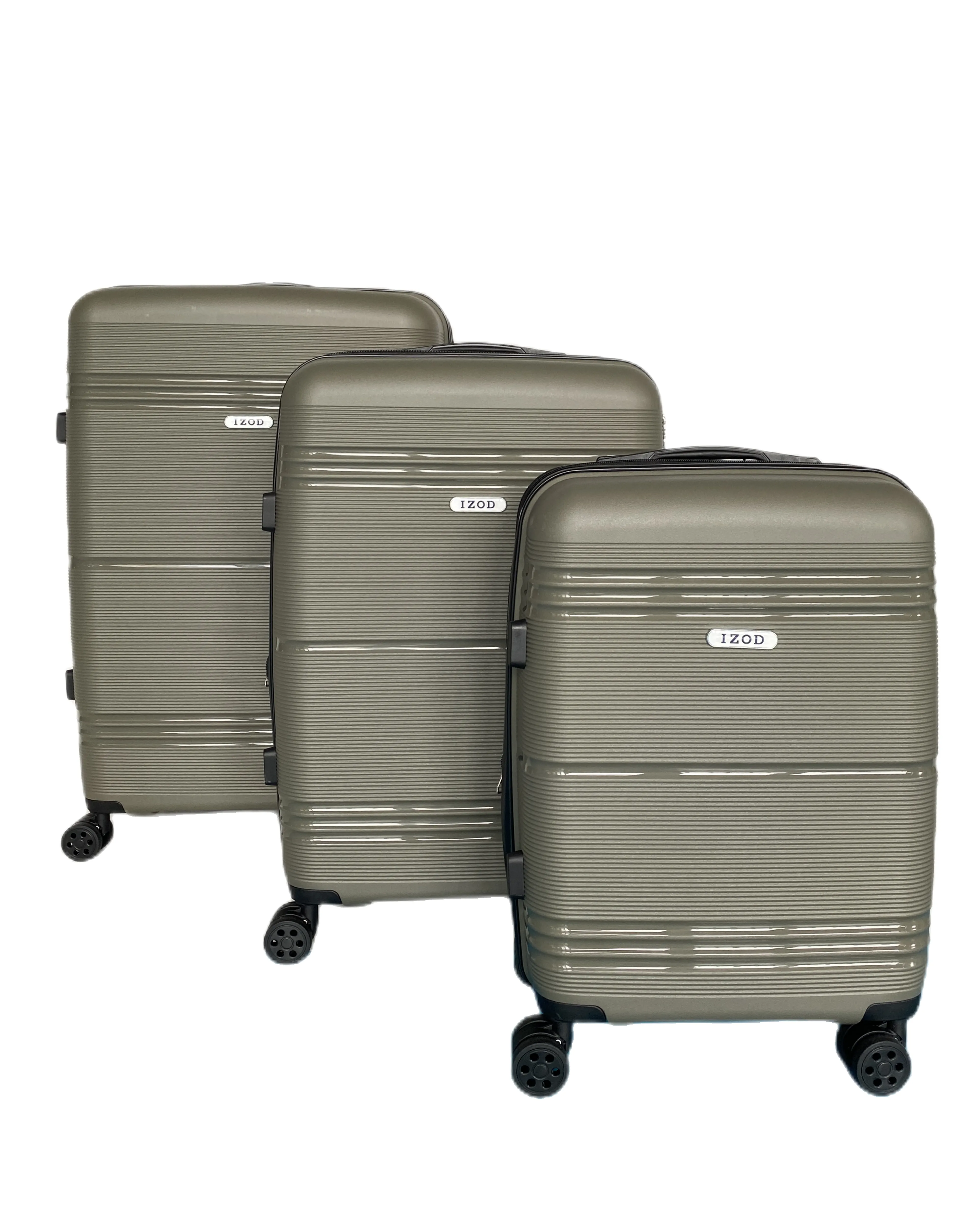 IZOD Legna Polycarbonate Hard shell Expandable Lightweight 360 Dual Spinning Wheels Combo Lock 28", 24", 20" 3 Piece Luggage Set