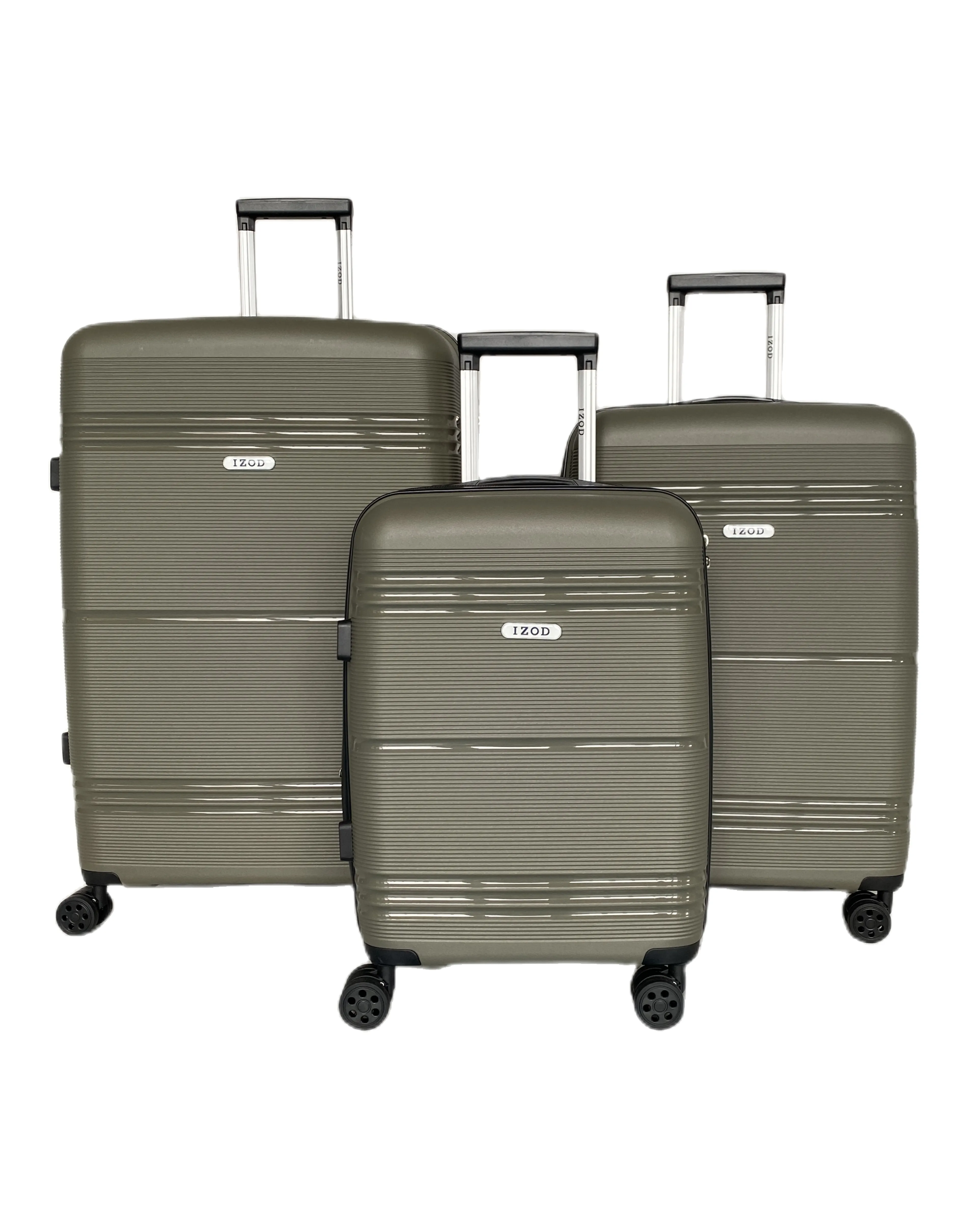 IZOD Legna Polycarbonate Hard shell Expandable Lightweight 360 Dual Spinning Wheels Combo Lock 28", 24", 20" 3 Piece Luggage Set